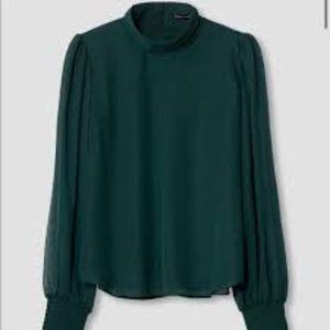 Universal Standard Iris Swiss Dot Top in Scarab